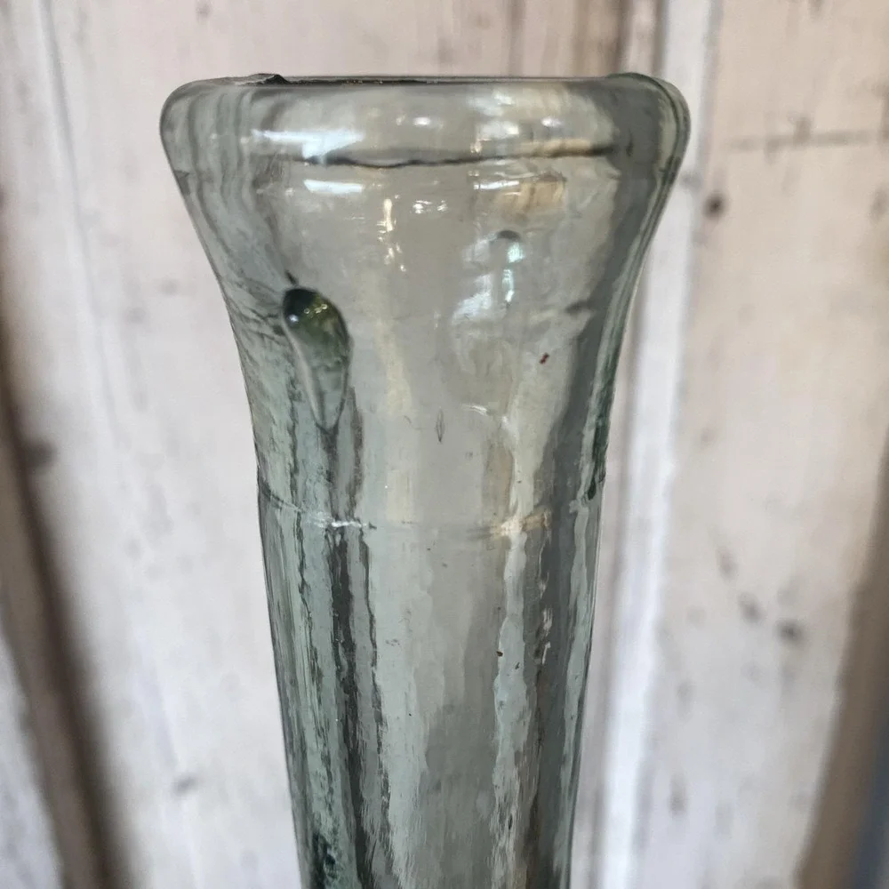 MCM Rosenthal Netters Pale Green Blown Glass Flower Vase Made in Spain‎ 16.5